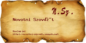 Novotni Szovát névjegykártya